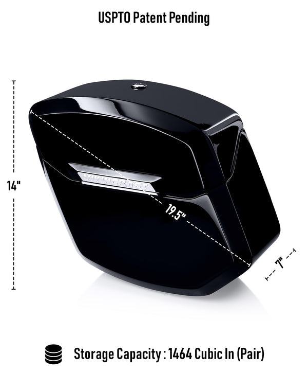 Alforjas rigidas desmontables Viking Bags Ironclad 24L - Pintura Negra