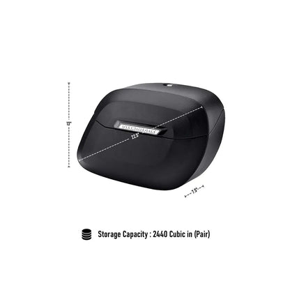 Alforjas de piel Viking Bags Lamellar Raven 40L