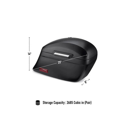 Alforjas Viking Bags Lamellar Stallion 44L - negro mate