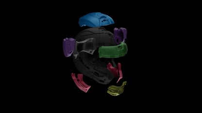 Casco Alpinestar Supertech R10 - Element - Carbono/Rojo/Blanco