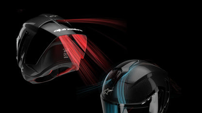 Casco Alpinestar Supertech R10 - Element - Carbono/Rojo/Blanco