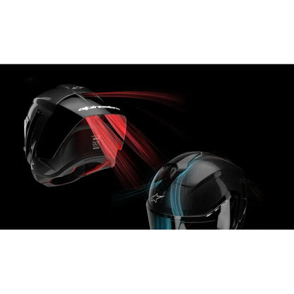 Casco Alpinestar Supertech R10 - Element - Carbono/Rojo/Blanco
