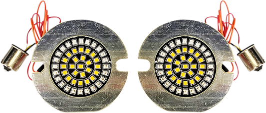 Flat Rear Turn Signal 1156 - Amber Lens