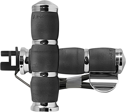 Grips - Heated - Air Cushion - Throttle Boss - Indian - Chrome