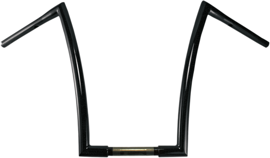 Black 1-1/4" Strip Handlebar With 10" Rise