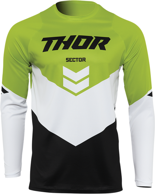 Youth Sector Chevron Jersey - Black/Green - Large