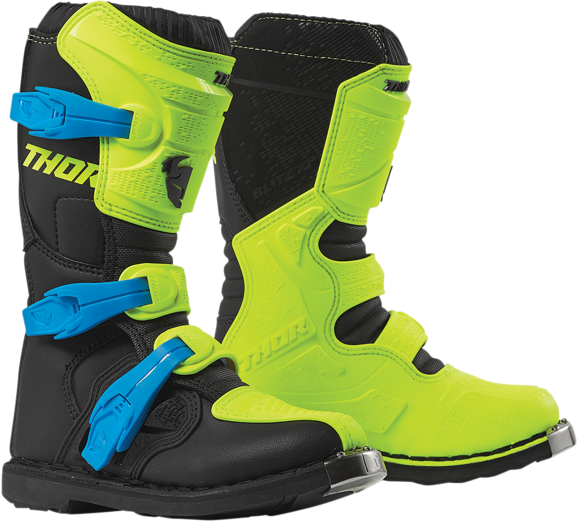 Youth Blitz XP Boots - Green Fluorescent/Black - Size 7