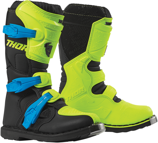 Youth Blitz XP Boots - Green Fluorescent/Black - Size 2