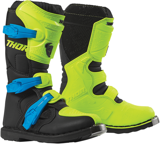 Youth Blitz XP Boots - Green Fluorescent/Black - Size 1