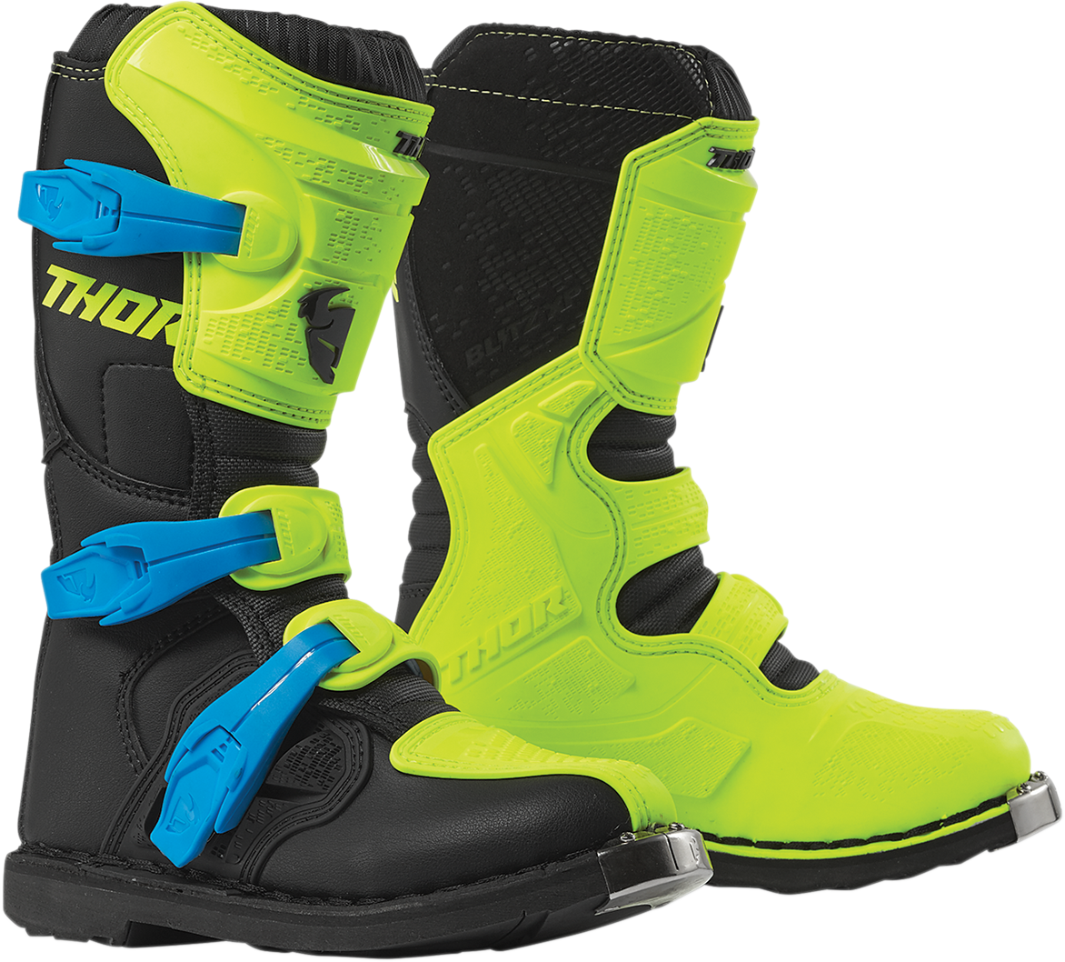 Youth Blitz XP Boots - Green Fluorescent/Black - Size 5