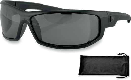 AXL Sunglasses - Gloss Black - Smoke