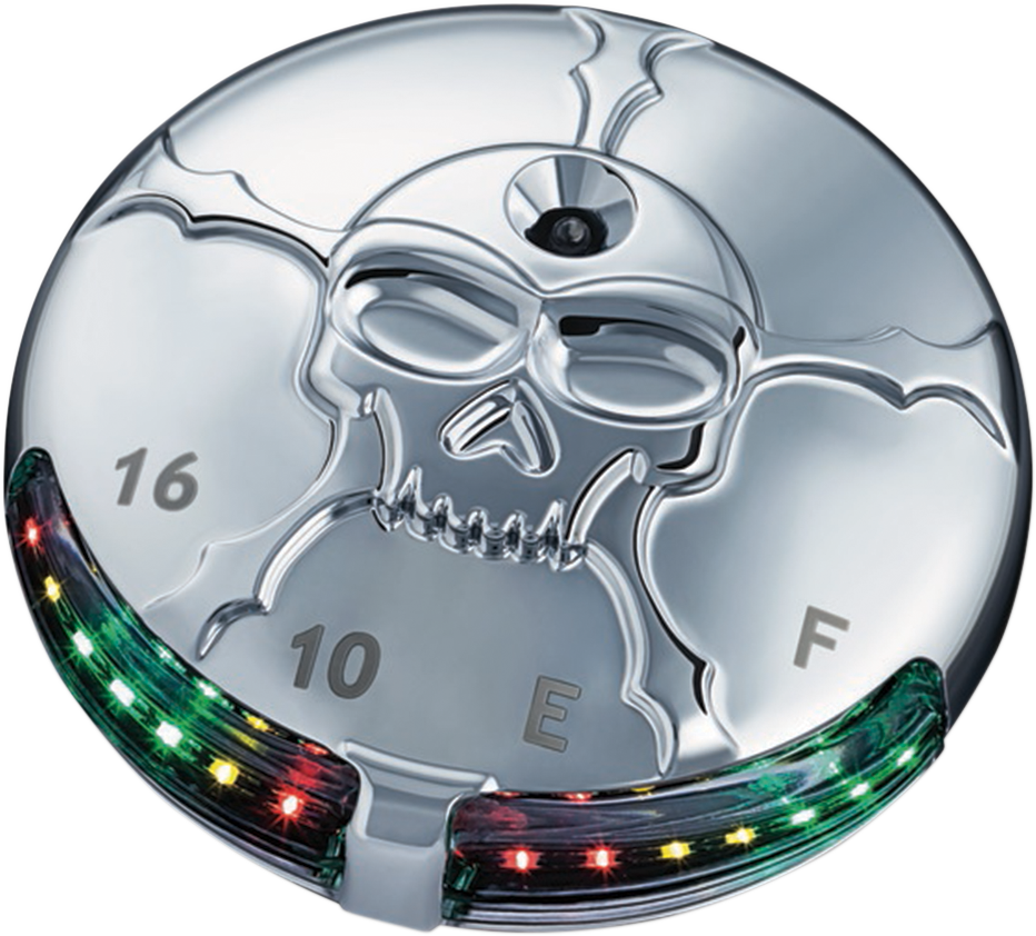 Zombie LED Fuel and Battery Gauge - Chrome