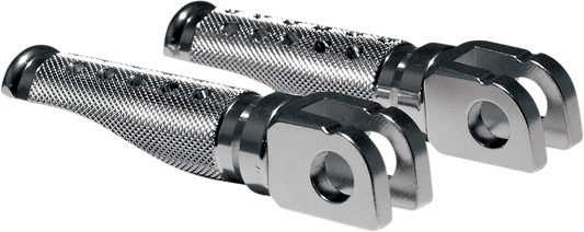 Footpegs - Slash-Cut - Silver