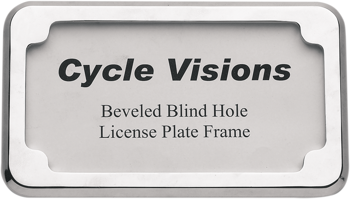 Beveled License Plate Frame - Chrome