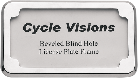 Beveled License Plate Frame - Chrome