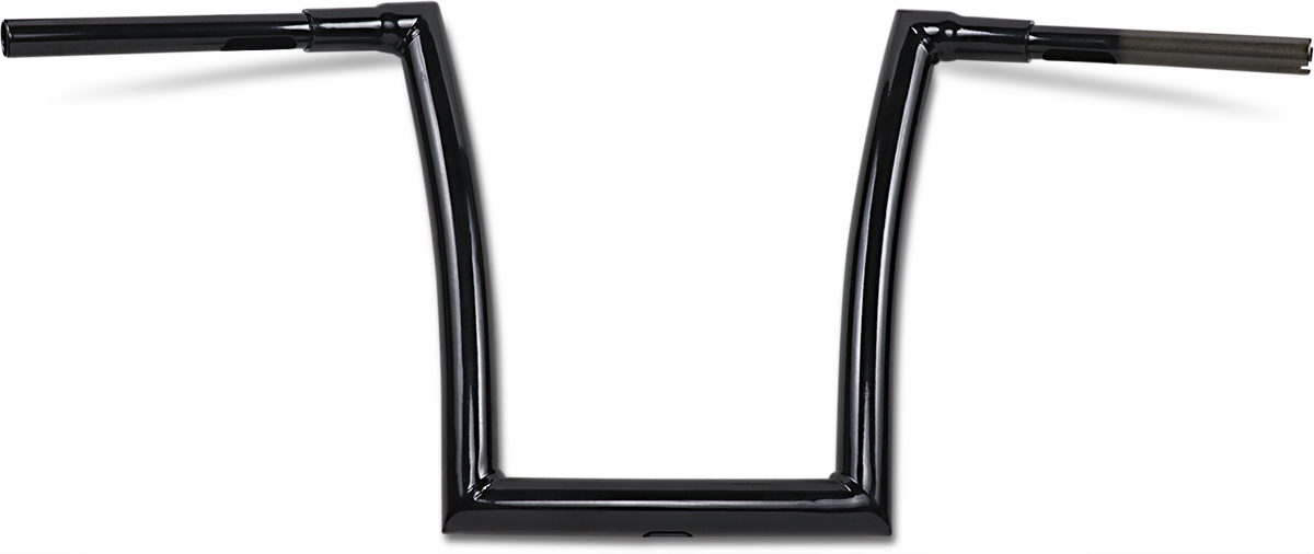Gloss Black 1-1/2" Strip Handlebar with 14" Rise