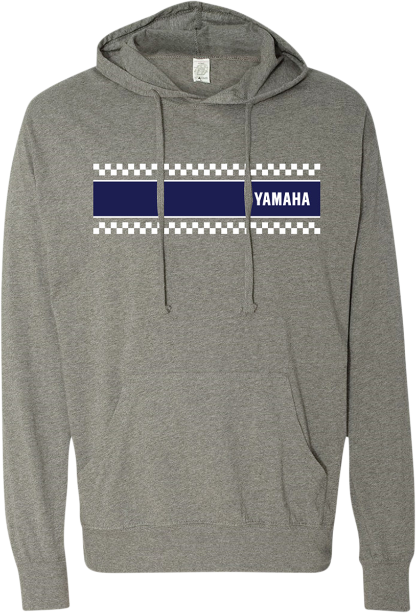 Yamaha Checkered Raceway Hoodie - Heather Gray - Small