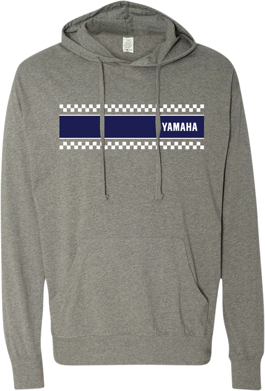 Yamaha Checkered Raceway Hoodie - Heather Gray - Small