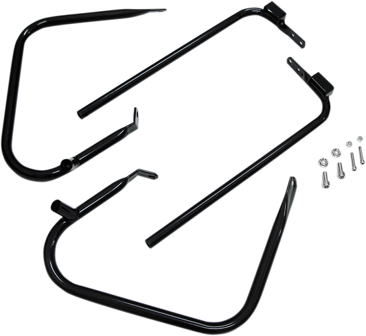 Soportes y defensas de alforjas negro