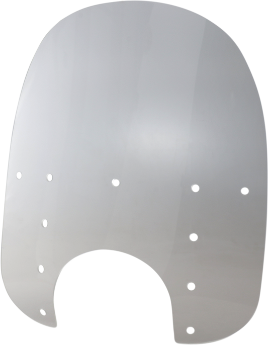 Fats Windshield - 19" - 9" Headlight Cutout - Clear - Plastic