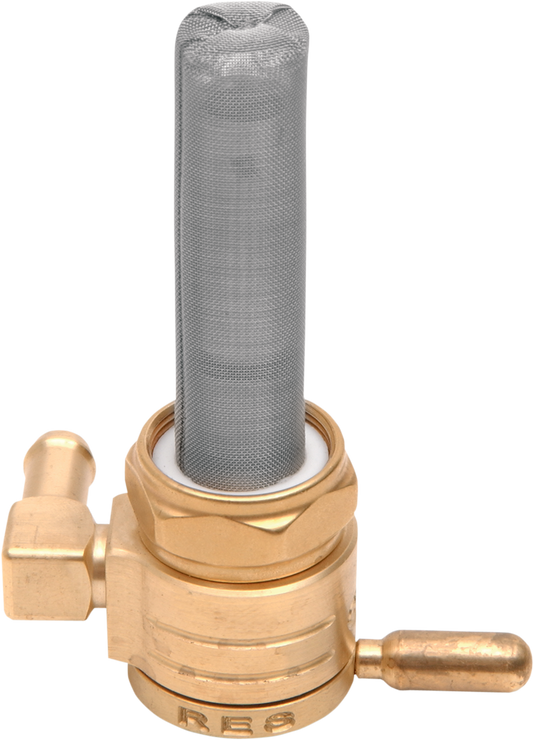 Backward Petcock - Raw Brass - 22mm