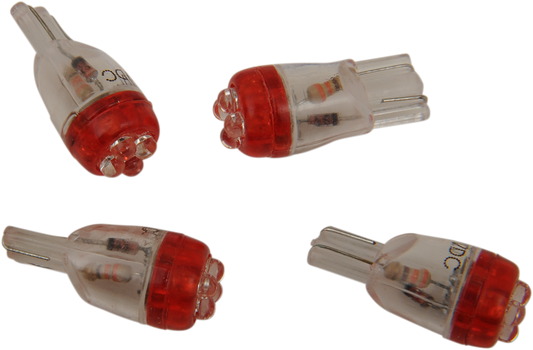 Mini Wedge LED Bulbs - Red