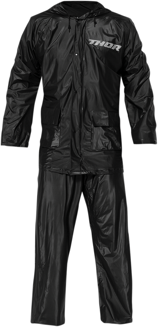 PVC Rainsuit - Black - Large