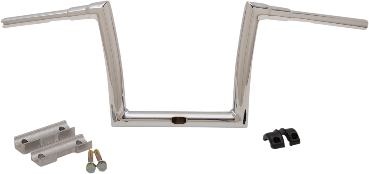 Chrome 1-1/2" Touring Strip Handlebar with 10" Rise