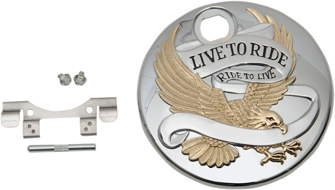 Live to Ride Console Door - Chrome with Gold