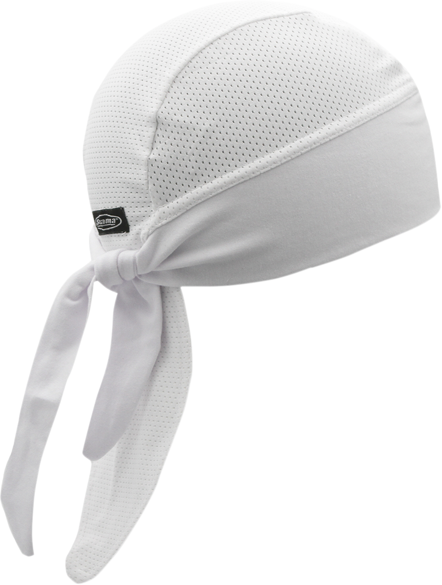 Wide Band Headwrap - White Mesh