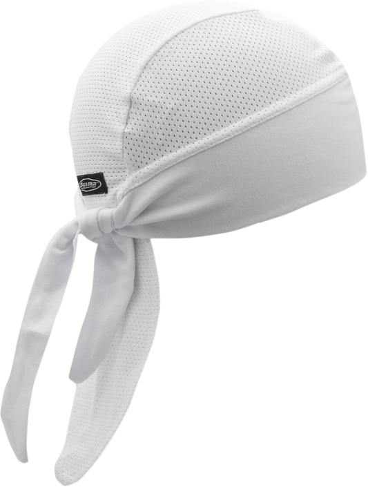 Wide Band Headwrap - White Mesh