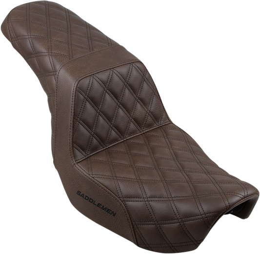 Step Up Seat - Lattice Stitched - Brown - Dyna33996