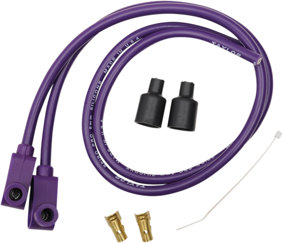 Universal Spark Plug Wire Kit - 90 degree - Purple