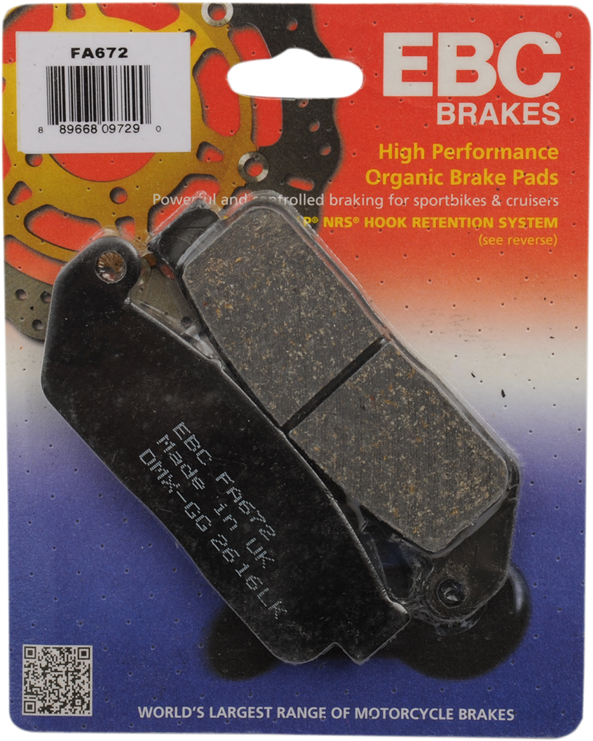 Organic Brake Pads - Scout - FA672