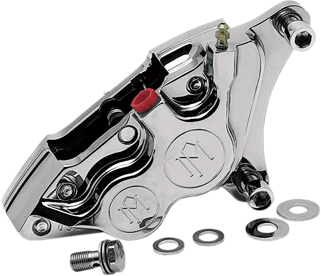 Caliper - Front Left - Chrome - 84-99 Harley-Davidson