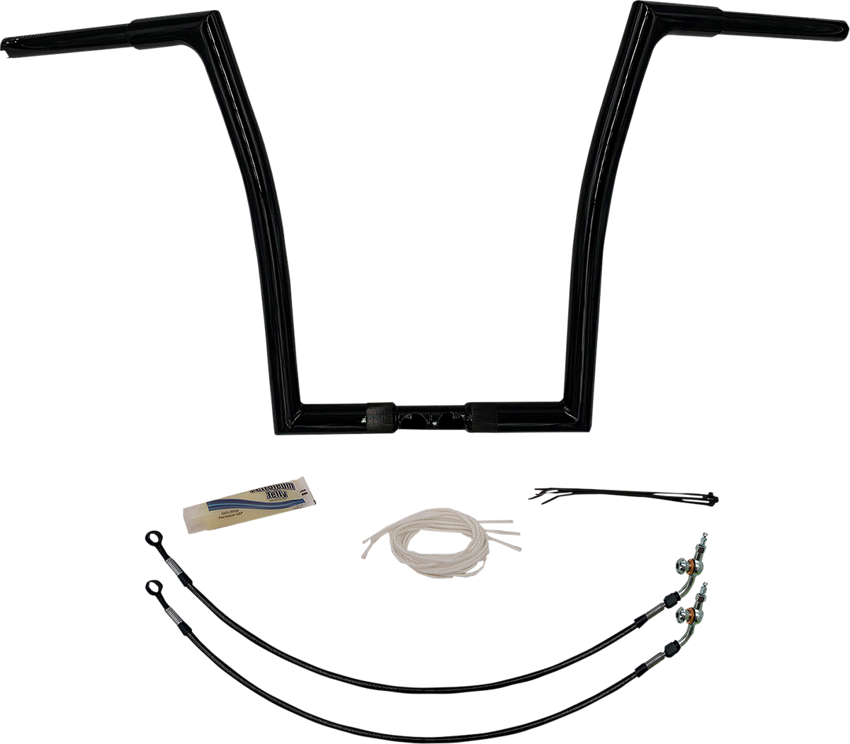 16" Black 1-1/4" Flat Top Handlebar Kit