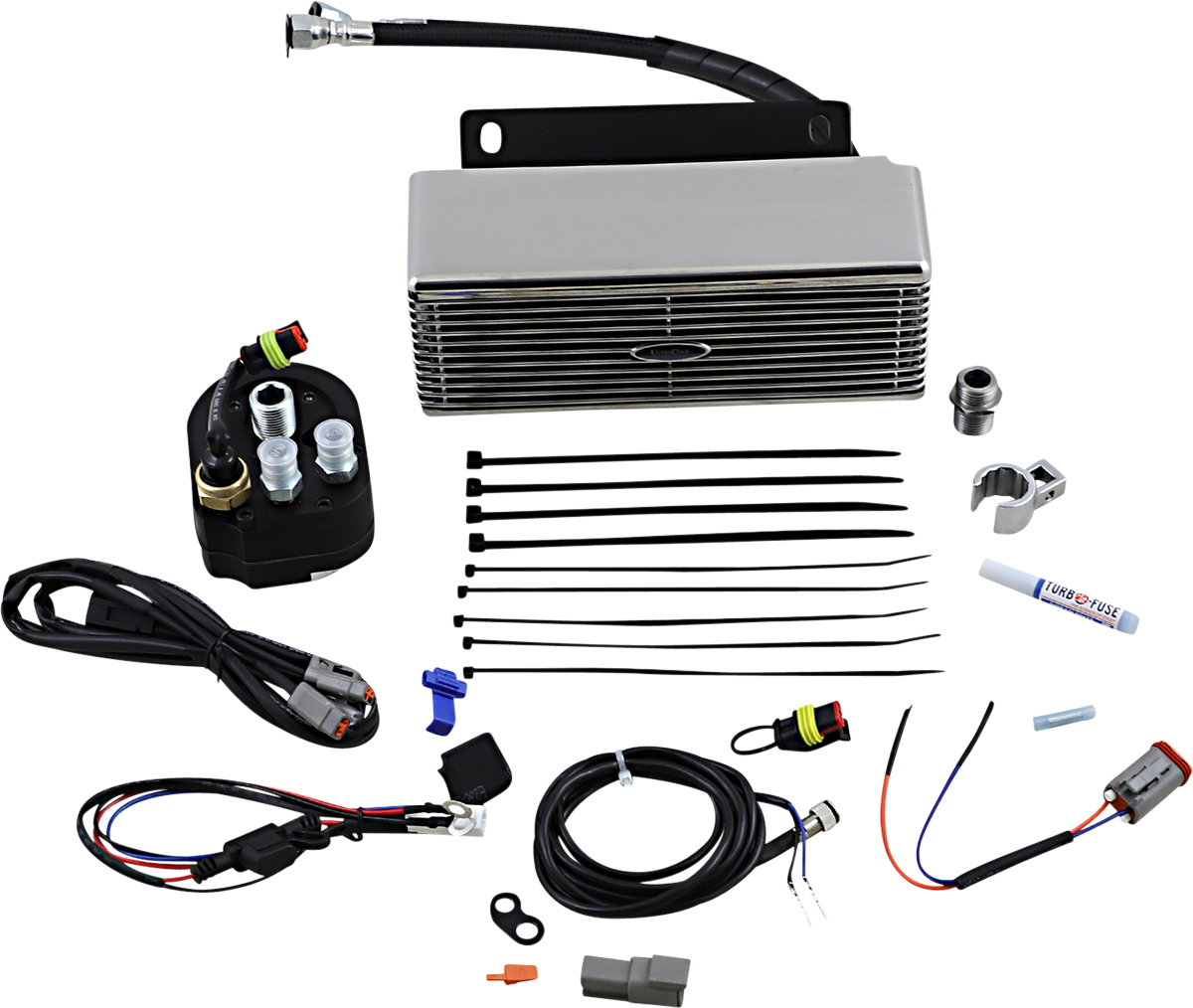 Below Regulator Mount Oil Cooler - Stainless Steel