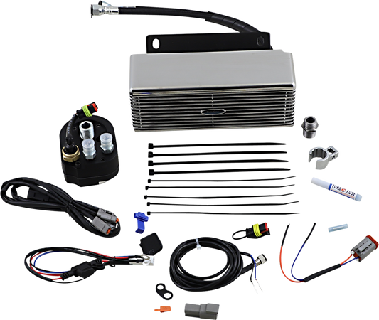 Below Regulator Mount Oil Cooler - Stainless Steel