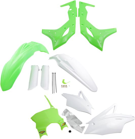 Body Kit - Powerflow - Fluorescent Green/White - KXF250