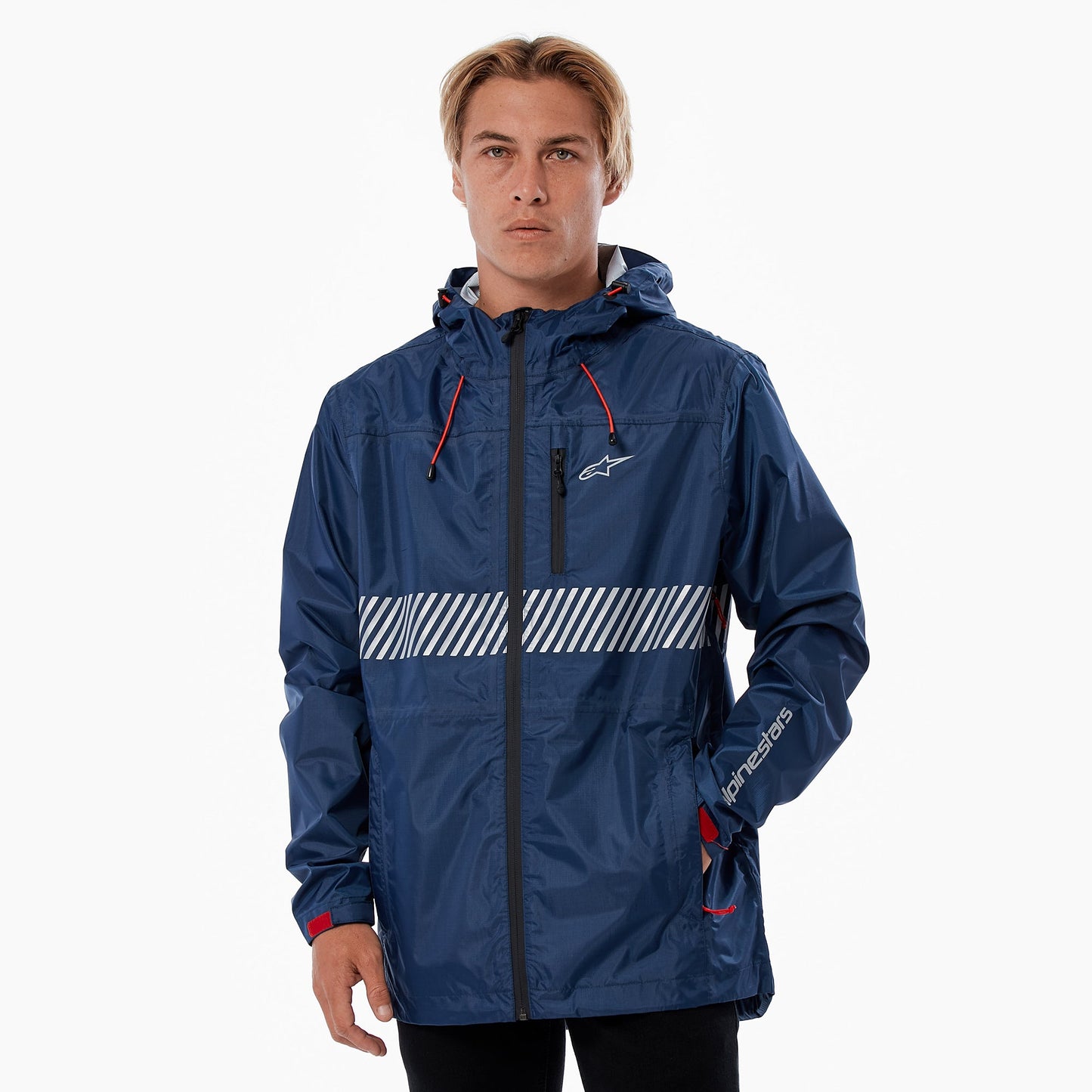 Chamarra impermeable Fusion azul marino