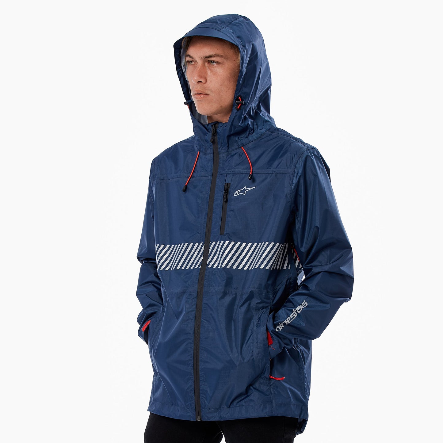 Chamarra impermeable Fusion azul marino