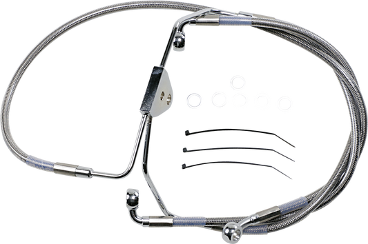 Brake Line - Front - +4" - Touring - Stainless Steel