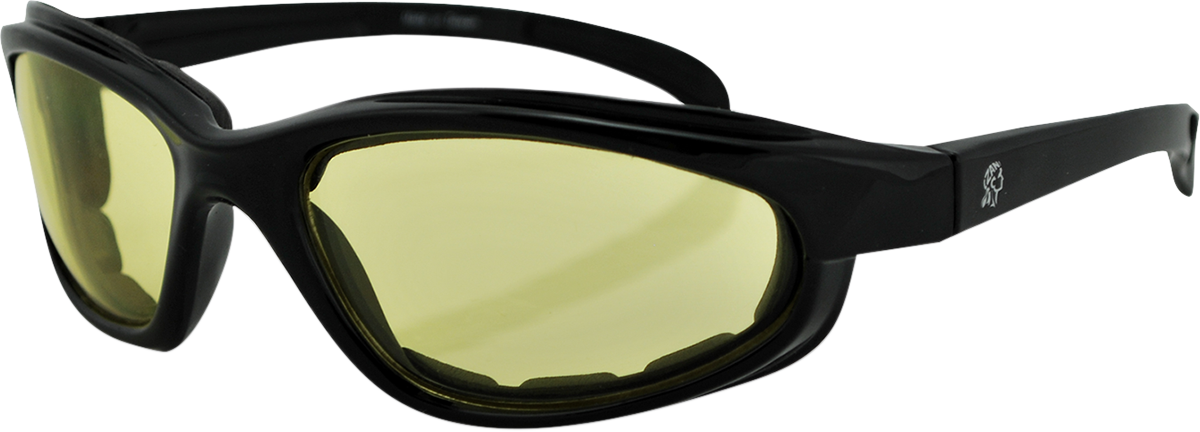 Arizona Sunglasses - Shiny Black - Yellow