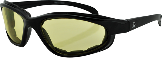 Arizona Sunglasses - Shiny Black - Yellow