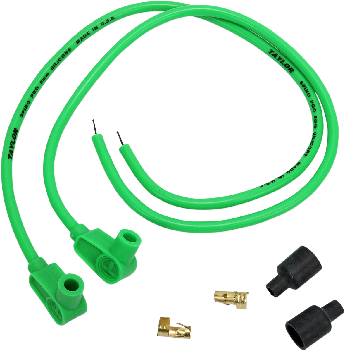 Universal Spark Plug Wire Kit - 90 degree - Green