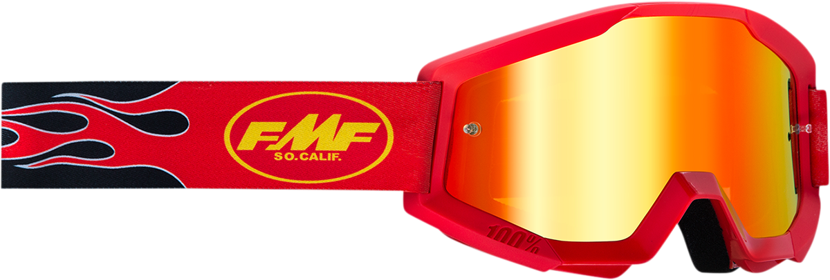 Youth PowerCore Goggles - Flame - Red - Red Mirror