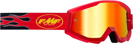 Youth PowerCore Goggles - Flame - Red - Red Mirror