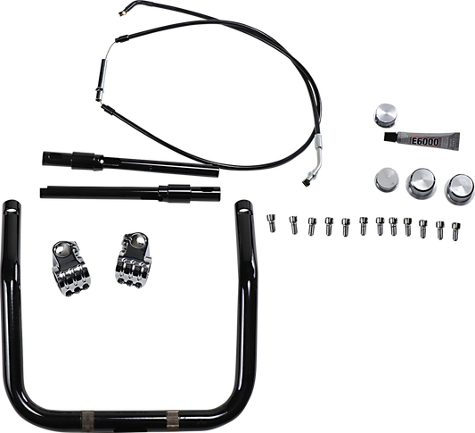 Black/Chrome Klip Hanger Handlebar