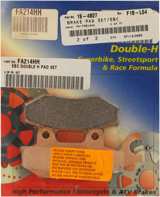 HH Brake Pads - FA214HH