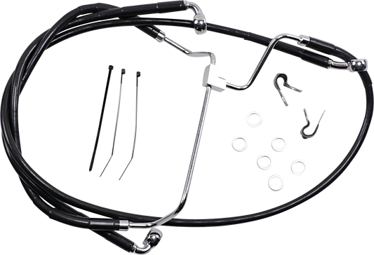 Brake Line - Front - Black - +10"